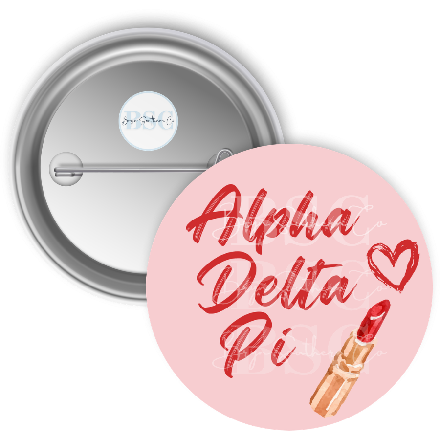 ADPi Lipstick Button