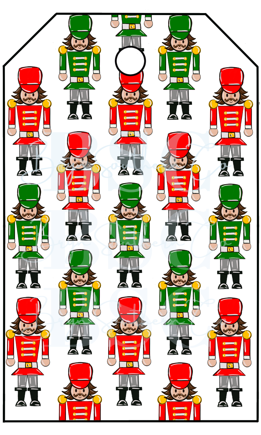 Classic Christmas Nutcracker Tag