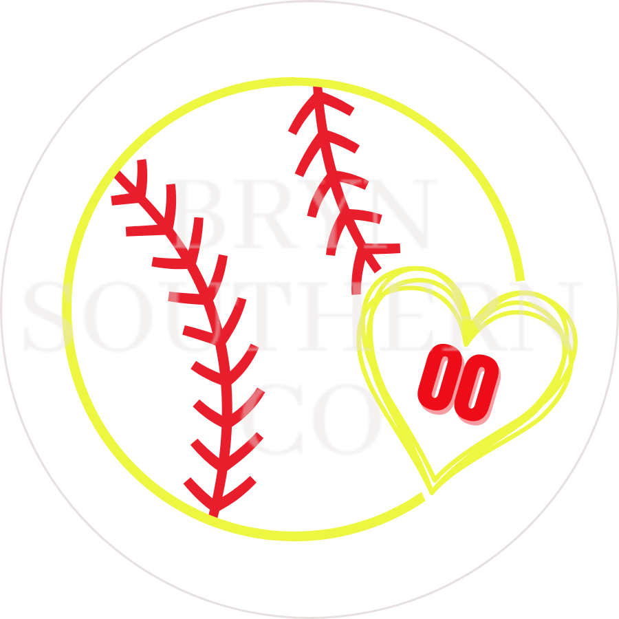Softball Heart