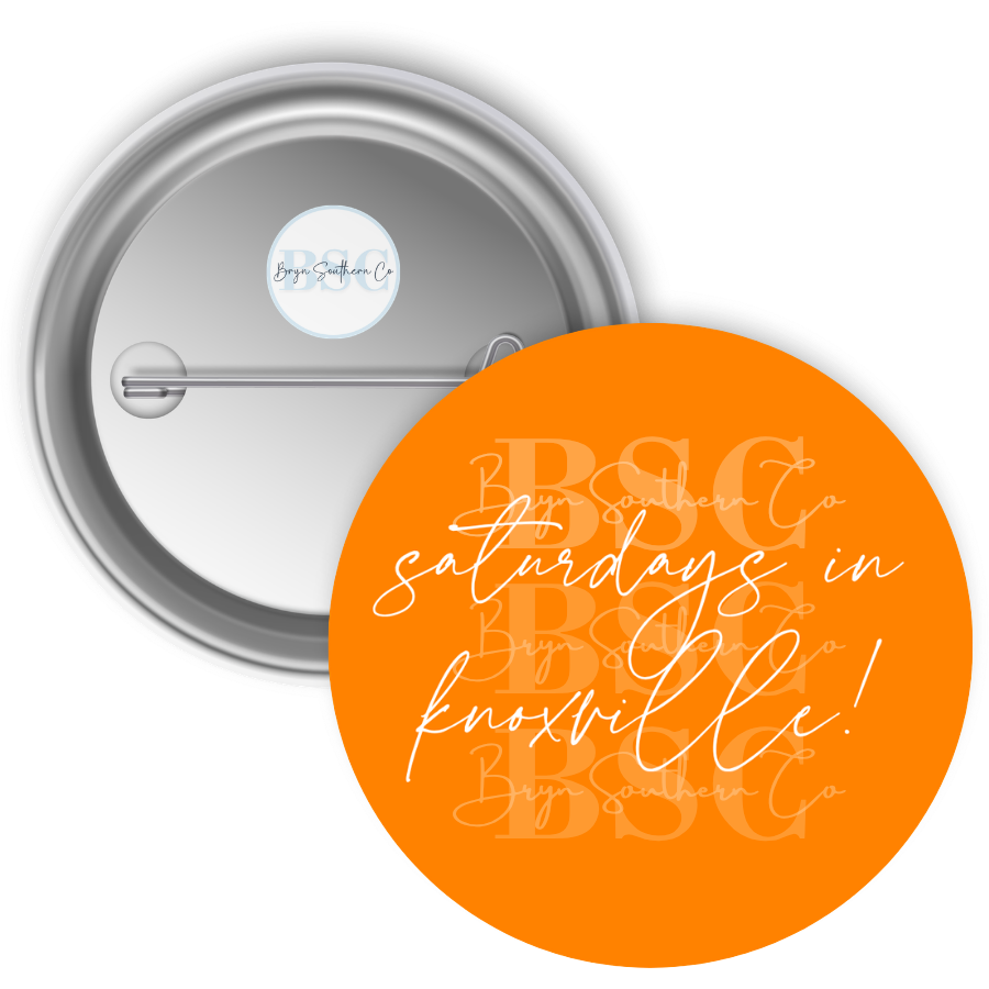 Saturdays in Knoxville Script Button