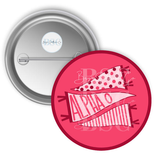 AOII Pennant Button