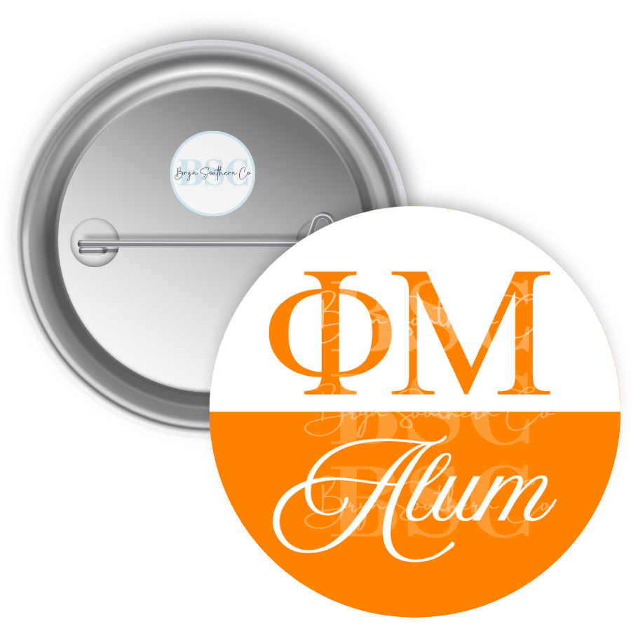 Phi Mu Alum Button