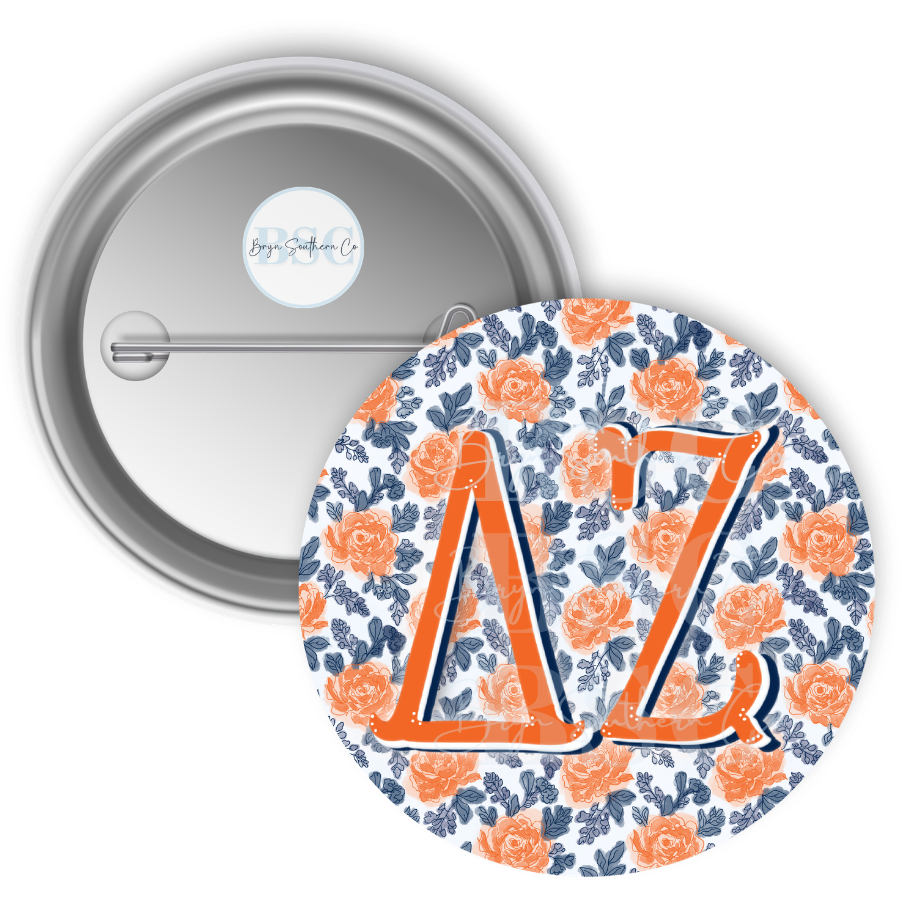 DZ Floral Navy and Orange