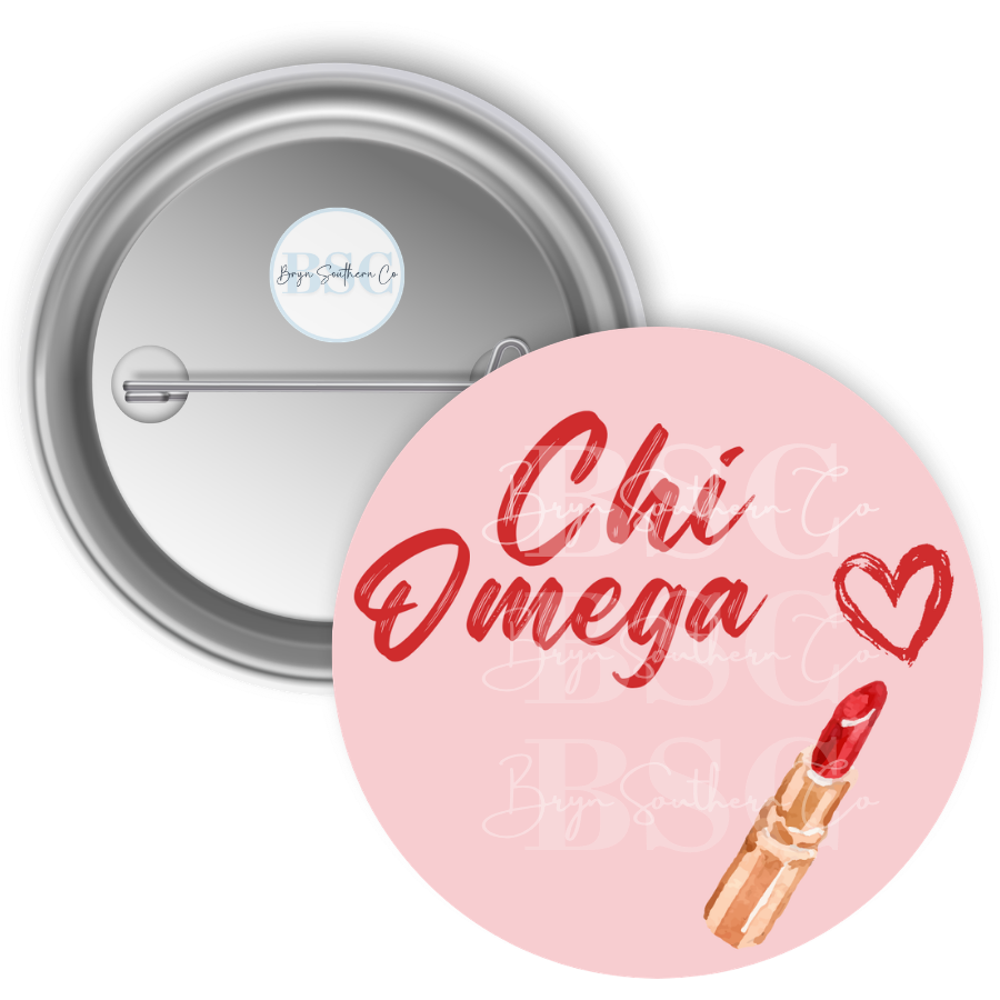Chi O Lipstick Button