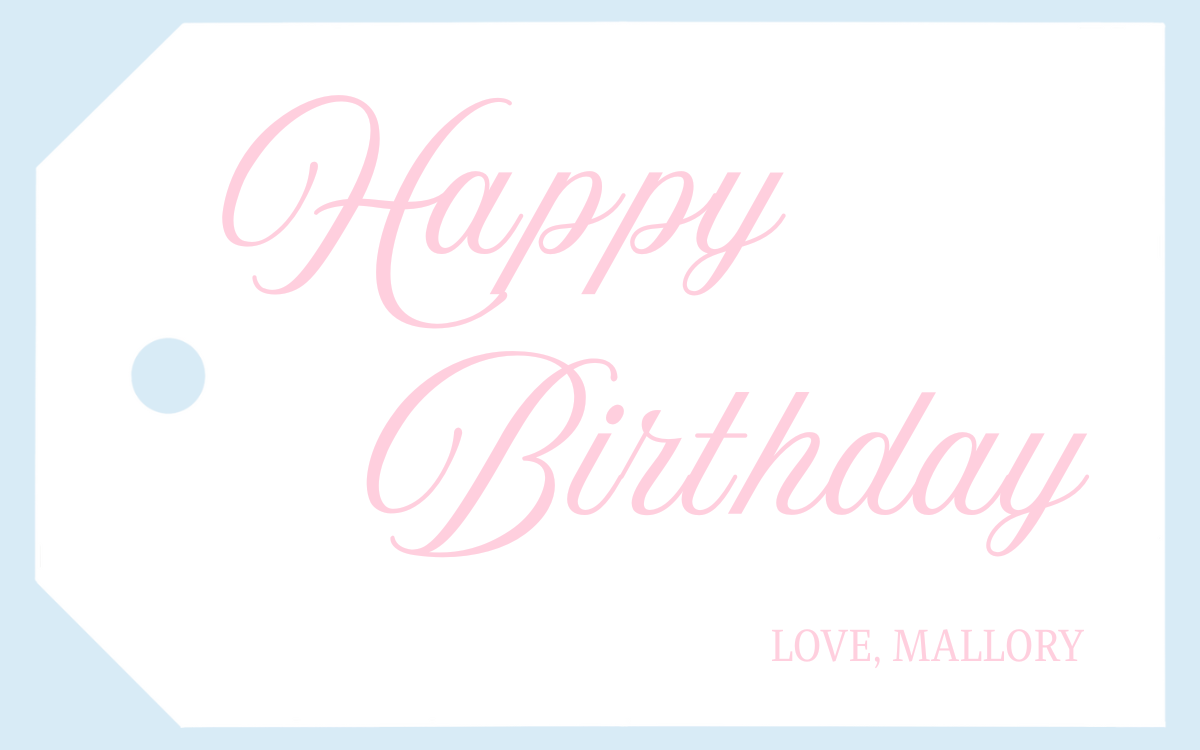 Happy Birthday Gift Tag