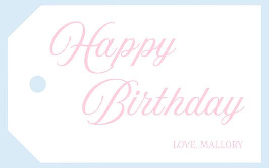 Happy Birthday Gift Tag