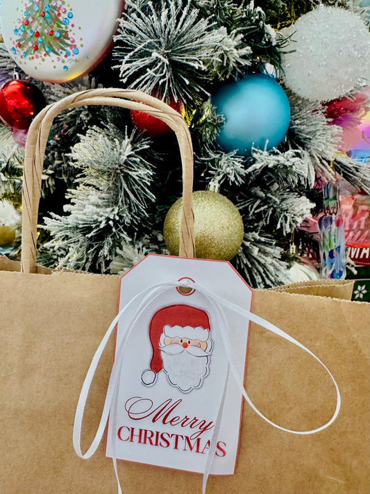 Merry Christmas Santa Gift Tag