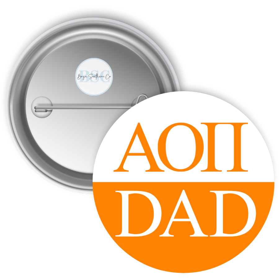 Sorority Dad Button Alpha Omicron Pi