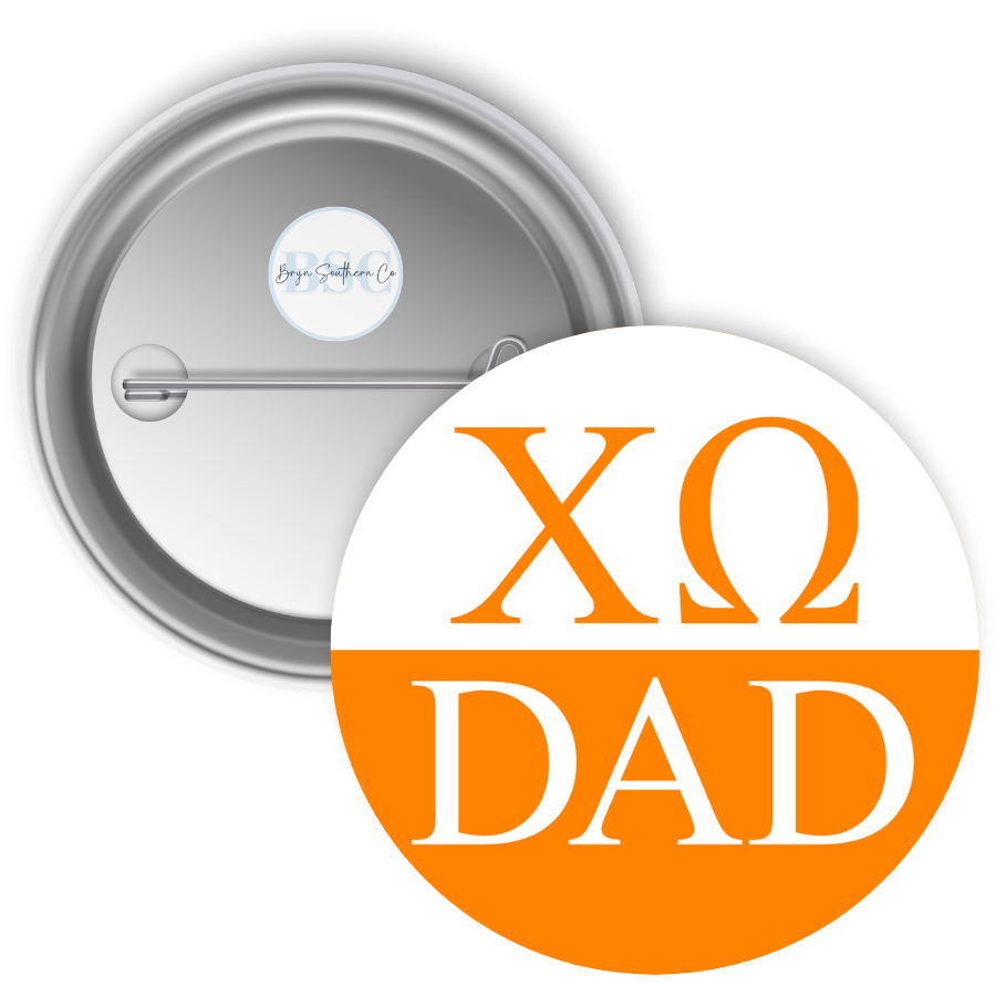 Sorority Dad Button Chi Omega