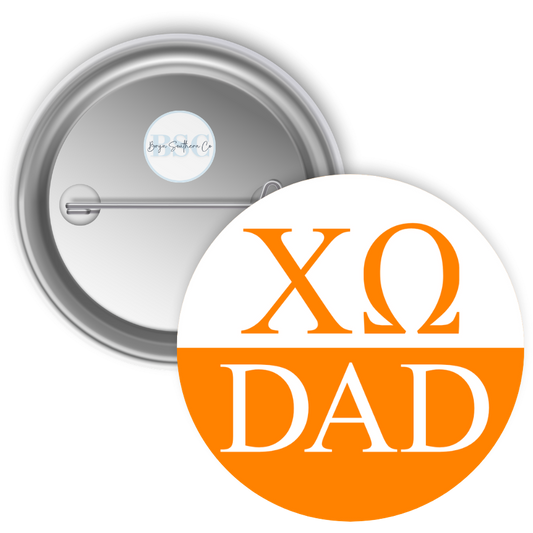 Sorority Dad Button Chi Omega