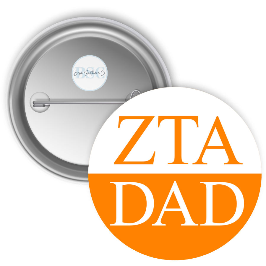 Sorority Dad Button Zeta Tau Alpha