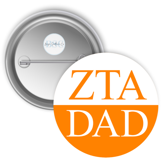 Sorority Dad Button Zeta Tau Alpha