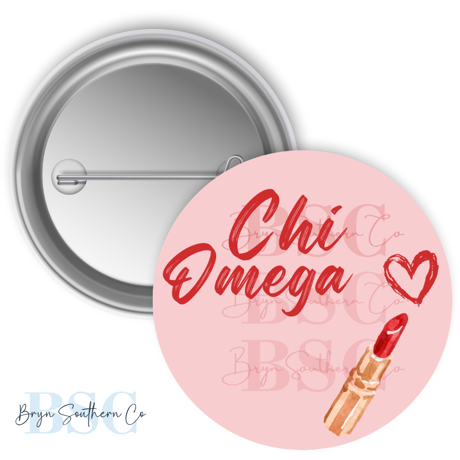 Chi O Lipstick Button
