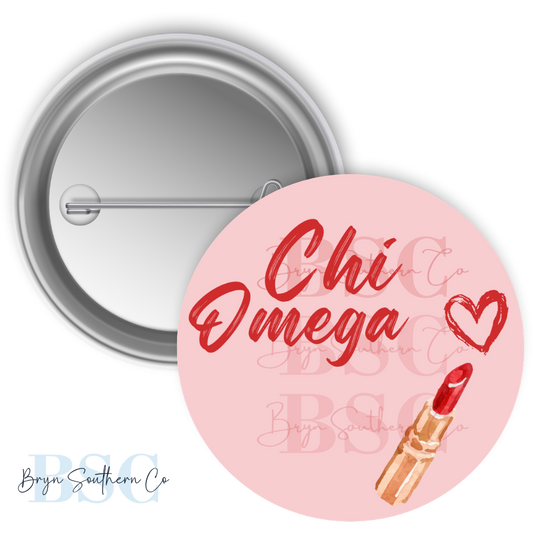 Chi O Lipstick Button